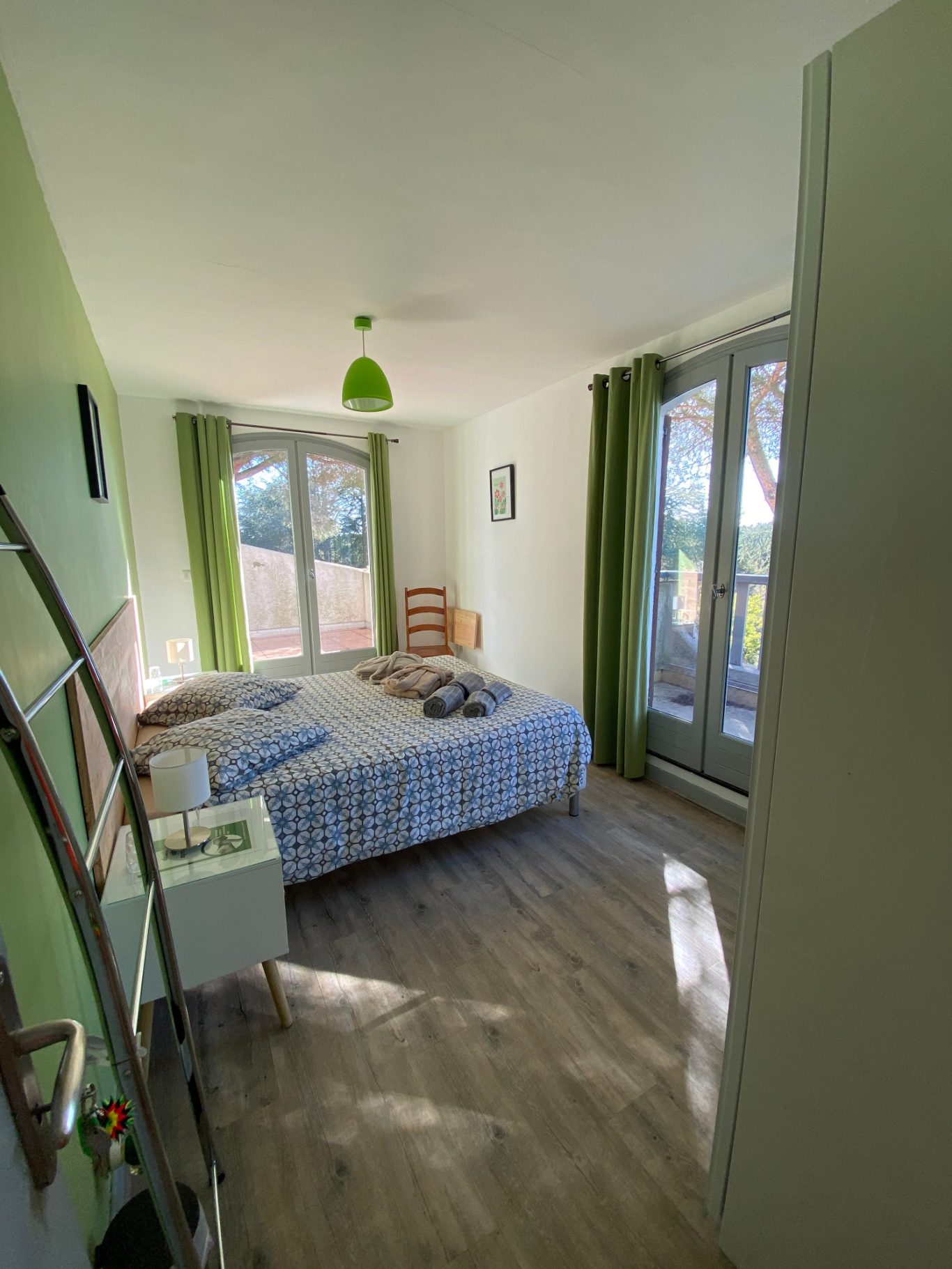 Villa PaulAna chambre verte haut Villa PaulAna chambres d'hôtes naturistes Cap d'Agde, chambre verte haut
